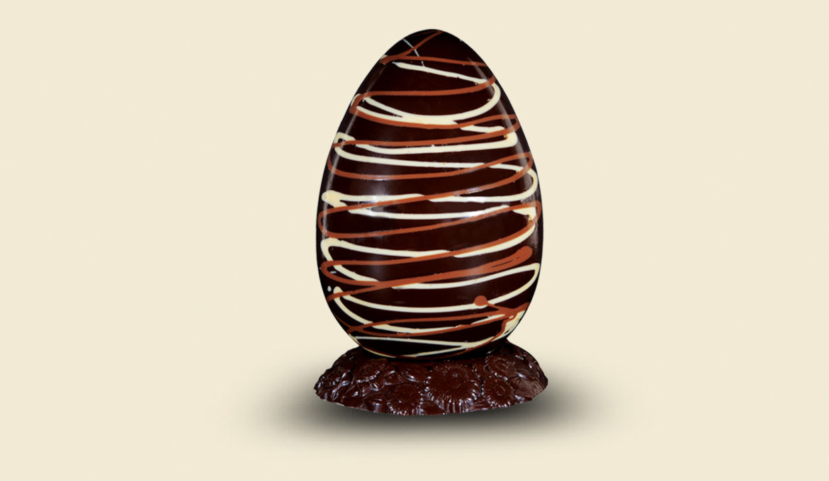 Easter egg with lines 450 gr.